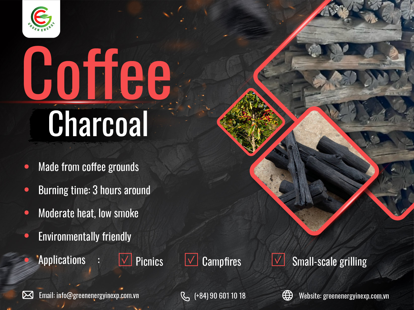 Coffee Charcoal Green